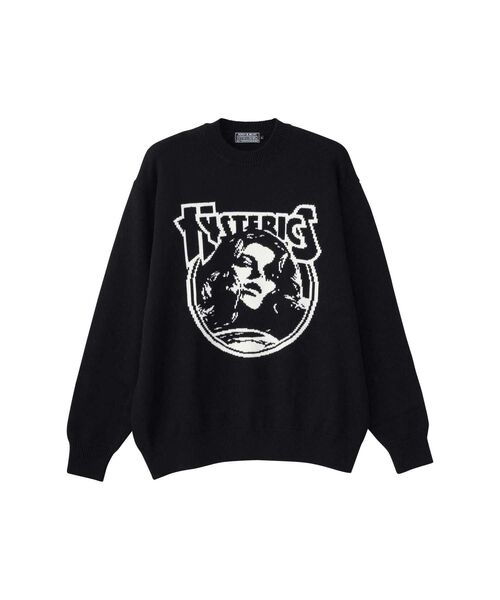 HYSTERIC GLAMOUR ブラック ニット M ENDLESS ROCK編込 セーター（ニット/セーター）｜HYSTERIC