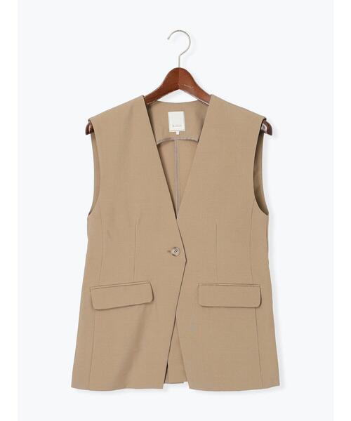 Te chichi（テチチ）の「麻調Yカラージレ（ベスト・レディース・ベージュ/チャコールグレー・F）」の15枚目の写真