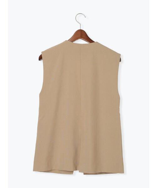 Te chichi（テチチ）の「麻調Yカラージレ（ベスト・レディース・ベージュ/チャコールグレー・F）」の16枚目の写真