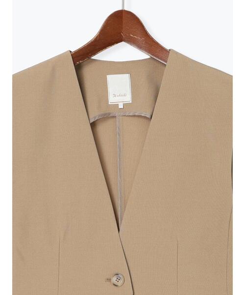 Te chichi（テチチ）の「麻調Yカラージレ（ベスト・レディース・ベージュ/チャコールグレー・F）」の17枚目の写真