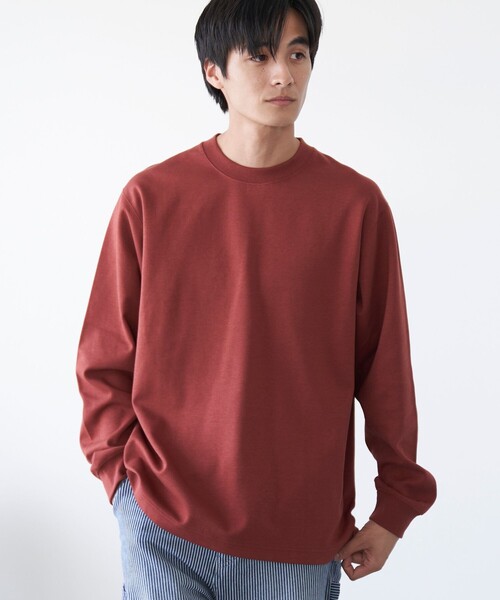 coen（コーエン）の「クリーンプラスロングスリーブTシャツ【抗菌防臭、防汚（食品汚れ）、UVカット】（Tシャツ/カットソー・メンズ・オレンジ系その他/ブラック/ライトグレー/ホワイト・S/M/L/XL）」の4枚目の写真