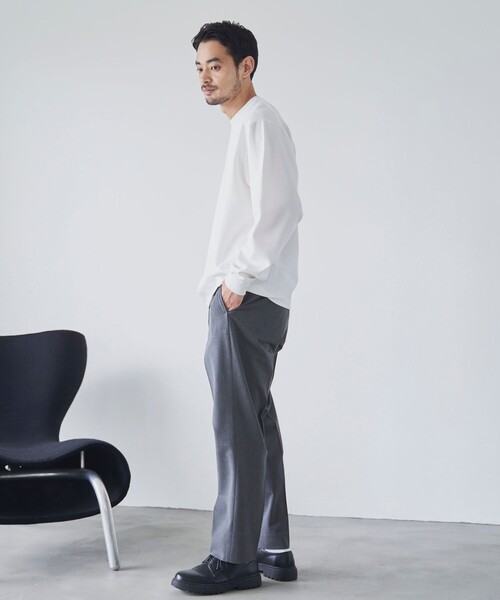 coen（コーエン）の「クリーンプラスロングスリーブTシャツ【抗菌防臭、防汚（食品汚れ）、UVカット】（Tシャツ/カットソー・メンズ・オレンジ系その他/ブラック/ライトグレー/ホワイト・S/M/L/XL）」の7枚目の写真