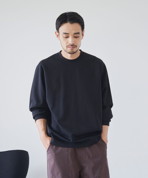 coen（コーエン）の「クリーンプラスロングスリーブTシャツ【抗菌防臭、防汚（食品汚れ）、UVカット】（Tシャツ/カットソー・メンズ・オレンジ系その他/ブラック/ライトグレー/ホワイト・S/M/L/XL）」の6枚目の写真