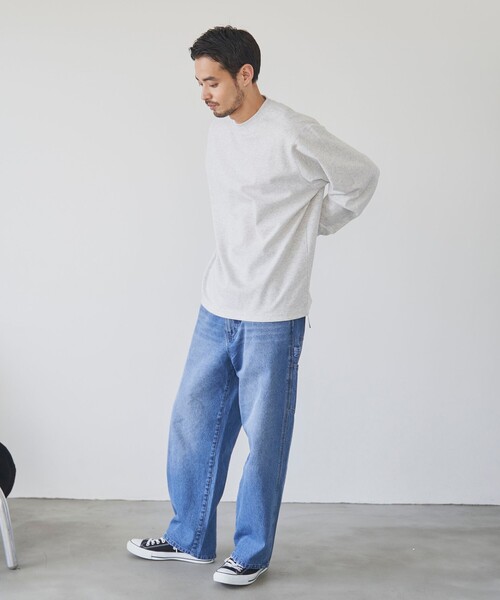 coen（コーエン）の「クリーンプラスロングスリーブTシャツ【抗菌防臭、防汚（食品汚れ）、UVカット】（Tシャツ/カットソー・メンズ・オレンジ系その他/ブラック/ライトグレー/ホワイト・S/M/L/XL）」の19枚目の写真