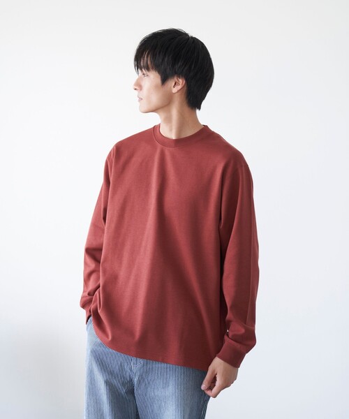 coen（コーエン）の「クリーンプラスロングスリーブTシャツ【抗菌防臭、防汚（食品汚れ）、UVカット】（Tシャツ/カットソー・メンズ・オレンジ系その他/ブラック/ライトグレー/ホワイト・S/M/L/XL）」の17枚目の写真