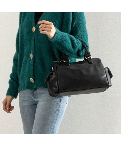 Tomieco(トミエコ)の「LEATHER ショルダーバッグ 本革 2way バッグ(ショルダーバッグ・レディース・グレー系その他/ブラック/ベージュ/ブラウン・FREE)」の2枚目の写真