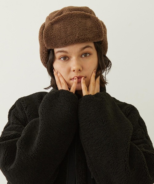 MILKFED.(ミルクフェド)の「BOA FLIGHT CAP(ハット・レディース・グレー/オフホワイト/ブラウン・ONE SIZE)」の1枚目の写真