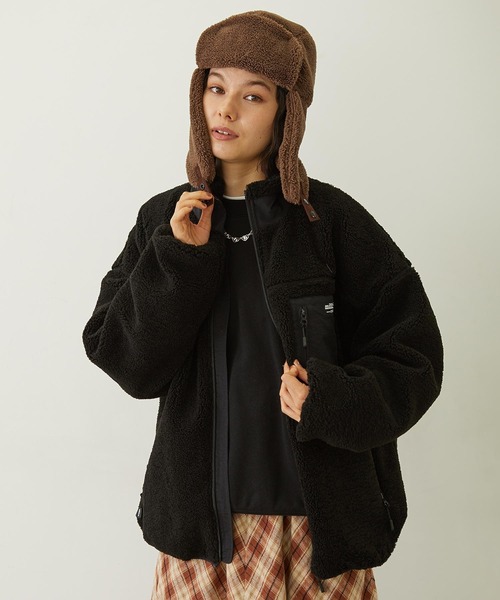 MILKFED.(ミルクフェド)の「BOA FLIGHT CAP(ハット・レディース・グレー/オフホワイト/ブラウン・ONE SIZE)」の17枚目の写真
