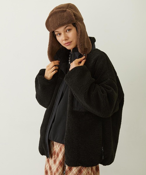 MILKFED.(ミルクフェド)の「BOA FLIGHT CAP(ハット・レディース・グレー/オフホワイト/ブラウン・ONE SIZE)」の18枚目の写真