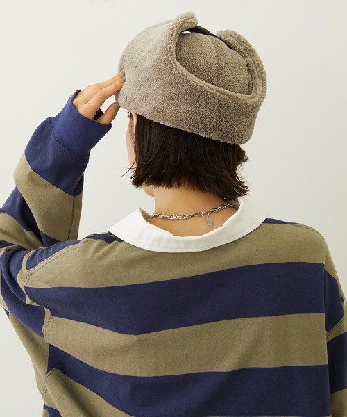 MILKFED.(ミルクフェド)の「BOA FLIGHT CAP(ハット・レディース・グレー/オフホワイト/ブラウン・ONE SIZE)」の20枚目の写真