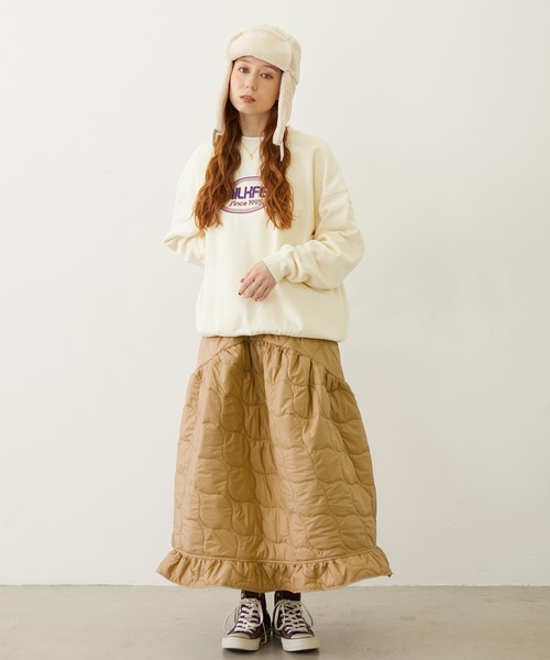 MILKFED.(ミルクフェド)の「BOA FLIGHT CAP(ハット・レディース・グレー/オフホワイト/ブラウン・ONE SIZE)」の13枚目の写真