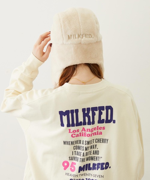 MILKFED.(ミルクフェド)の「BOA FLIGHT CAP(ハット・レディース・グレー/オフホワイト/ブラウン・ONE SIZE)」の7枚目の写真