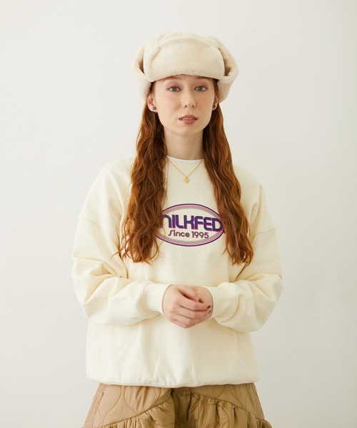 MILKFED.(ミルクフェド)の「BOA FLIGHT CAP(ハット・レディース・グレー/オフホワイト/ブラウン・ONE SIZE)」の8枚目の写真