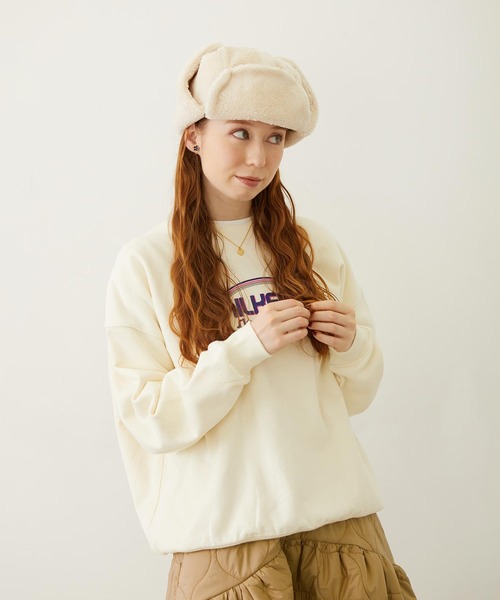 MILKFED.(ミルクフェド)の「BOA FLIGHT CAP(ハット・レディース・グレー/オフホワイト/ブラウン・ONE SIZE)」の11枚目の写真