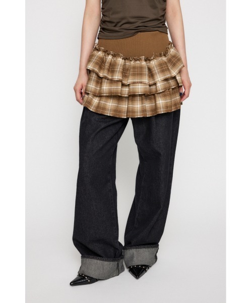 LAGUA GEM（ラグアジェム）の「CHECK FRILL スカート（スカート・レディース・ブラック/ベージュ・SMALL/MEDIUM）」の11枚目の写真