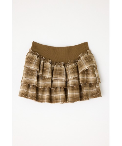 LAGUA GEM（ラグアジェム）の「CHECK FRILL スカート（スカート・レディース・ブラック/ベージュ・SMALL/MEDIUM）」の12枚目の写真