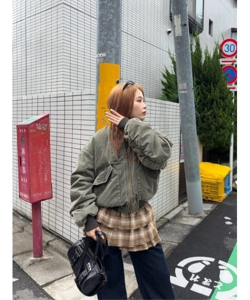 LAGUA GEM（ラグアジェム）の「CHECK FRILL スカート（スカート・レディース・ブラック/ベージュ・SMALL/MEDIUM）」の16枚目の写真
