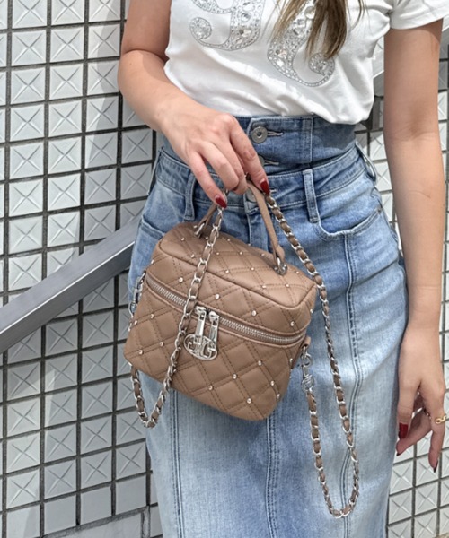 ZOZO限定！！】ラインストーンキルティングBAG（ショルダー