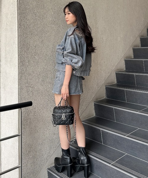 未使用GYDA キルティングショルダーバック GYDA ジェイダ バッグ ショルダーバッグ チェーン キルティング