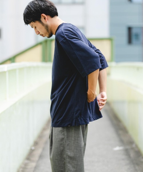 EKAL（エカル）の「『UR TECH』ワイドヘンリーネックTシャツ（Tシャツ/カットソー・メンズ・ネイビー/グレー/ブラック・MEDIUM/LARGE/X-LARGE/SMALL）」の21枚目の写真