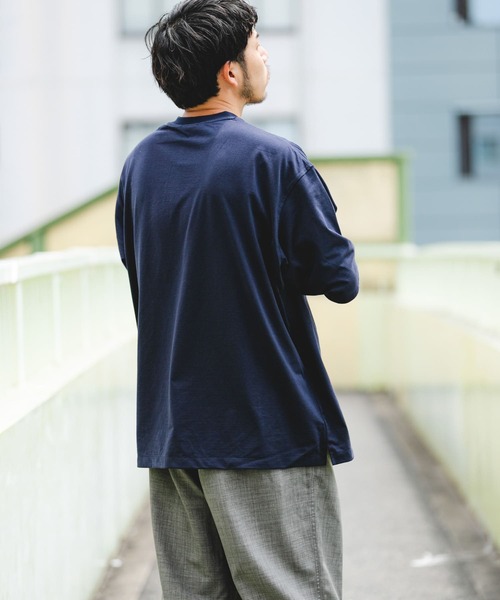 EKAL（エカル）の「『UR TECH』ワイドヘンリーネックTシャツ（Tシャツ/カットソー・メンズ・ネイビー/グレー/ブラック・MEDIUM/LARGE/X-LARGE/SMALL）」の22枚目の写真