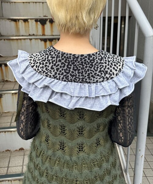 CIAOPANIC(チャオパニック)の「レオパードフリルつけ襟(その他小物・レディース・カーキ/グレー/ブラウン・ONE SIZE)」の6枚目の写真