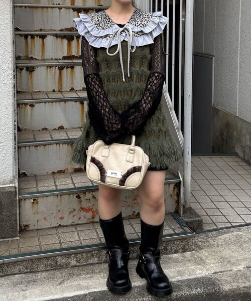 CIAOPANIC(チャオパニック)の「レオパードフリルつけ襟(その他小物・レディース・カーキ/グレー/ブラウン・ONE SIZE)」の8枚目の写真