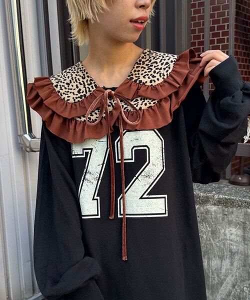 CIAOPANIC(チャオパニック)の「レオパードフリルつけ襟(その他小物・レディース・カーキ/グレー/ブラウン・ONE SIZE)」の12枚目の写真