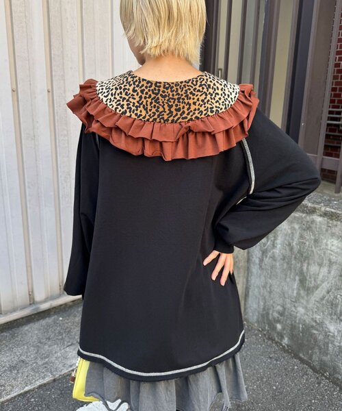CIAOPANIC(チャオパニック)の「レオパードフリルつけ襟(その他小物・レディース・カーキ/グレー/ブラウン・ONE SIZE)」の14枚目の写真