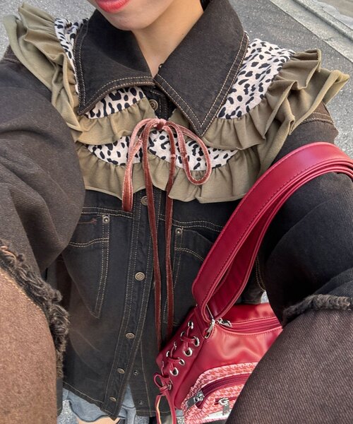 CIAOPANIC(チャオパニック)の「レオパードフリルつけ襟(その他小物・レディース・カーキ/グレー/ブラウン・ONE SIZE)」の21枚目の写真