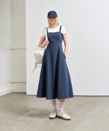 GENERAL IDEA/ジェネラルアイディア sleeveless flare long one-piece ワンピ-ス