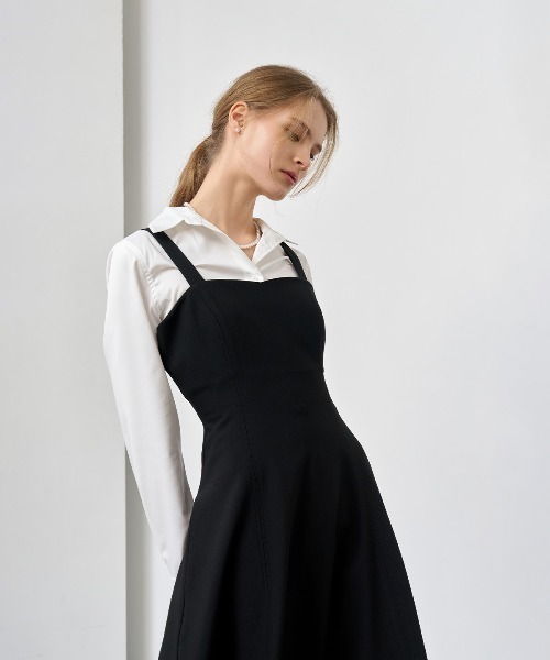 GENERAL IDEA（ジェネラルアイデア）の「GENERAL IDEA/ジェネラルアイディア sleeveless flare long one-piece ワンピ-ス（ワンピース・レディース・ブラック/ネイビー・L/S/M）」の7枚目の写真