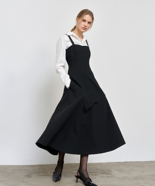 GENERAL IDEA（ジェネラルアイデア）の「GENERAL IDEA/ジェネラルアイディア sleeveless flare long one-piece ワンピ-ス（ワンピース・レディース・ブラック/ネイビー・L/S/M）」の9枚目の写真