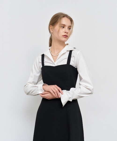 GENERAL IDEA（ジェネラルアイデア）の「GENERAL IDEA/ジェネラルアイディア sleeveless flare long one-piece ワンピ-ス（ワンピース・レディース・ブラック/ネイビー・L/S/M）」の8枚目の写真