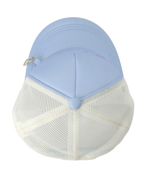 SHOO・LA・RUE（シューラルー）の「ハートチャームメッシュキャップ（キャップ・キッズ・サックスブルー/パープル系1・99）」の6枚目の写真