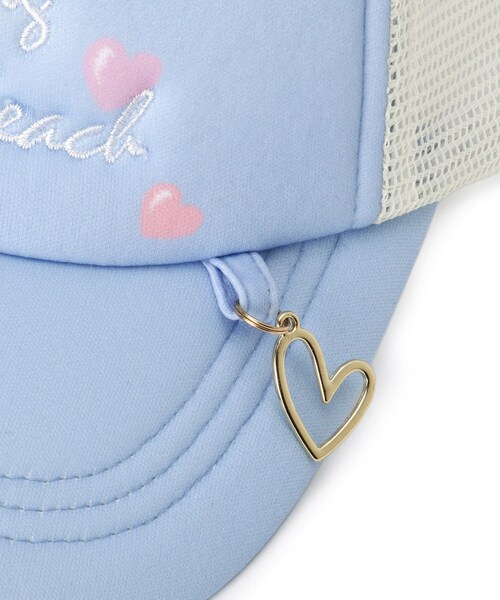 SHOO・LA・RUE（シューラルー）の「ハートチャームメッシュキャップ（キャップ・キッズ・サックスブルー/パープル系1・99）」の9枚目の写真