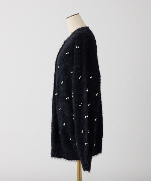 NICE CLAP ビジューフェザーロングカーディガン NICE CLAP ビジューフェザーロングカーディガン - メルカリ