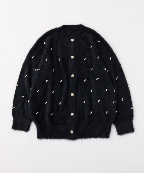 ナイスクラップ【premium order】ビジューフェザーロングカーディガン ナイスクラップ【premium order】ビジューフェザーロング