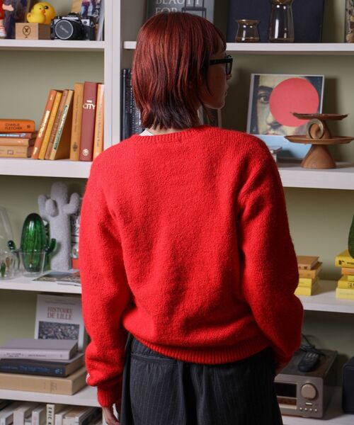 FFEIN（フェイン）の「【FFEIN（フェイン）】ワンポイントVネックウール混ニット / ウール ニット Vネック 短丈 刺繍 ワンポイント 短丈（ニット/セーター・メンズ・グレー/ブルー/レッド/ブラウン/ブラック/ネイビー・SMALL/MEDIUM/LARGE）」の13枚目の写真