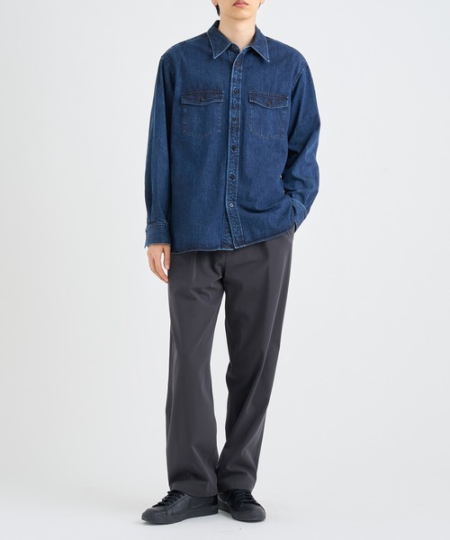 IRENISA(イレニサ)の「【irenisa/イレニサ】別注DENIM RELAX FIT DOUBLE POCKET SHIRT(シャツ/ブラウス・メンズ・ライトブルー・3/2)」の3枚目の写真