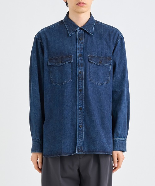 IRENISA(イレニサ)の「【irenisa/イレニサ】別注DENIM RELAX FIT DOUBLE POCKET SHIRT(シャツ/ブラウス・メンズ・ライトブルー・3/2)」の4枚目の写真