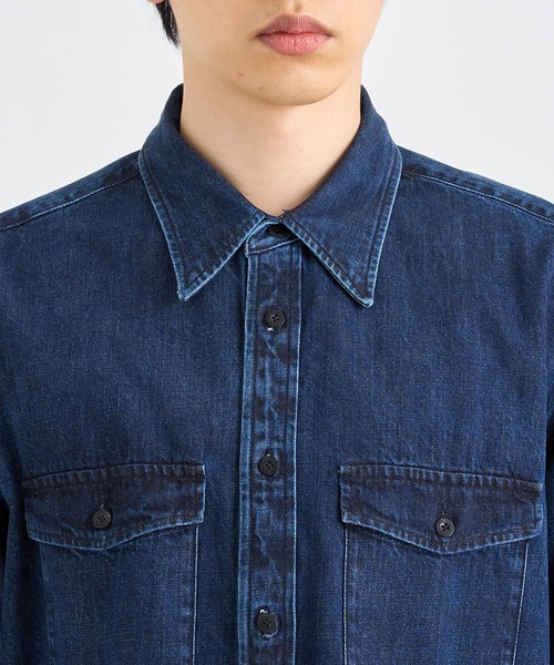 IRENISA(イレニサ)の「【irenisa/イレニサ】別注DENIM RELAX FIT DOUBLE POCKET SHIRT(シャツ/ブラウス・メンズ・ライトブルー・3/2)」の7枚目の写真