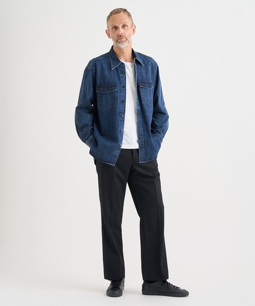 IRENISA(イレニサ)の「【irenisa/イレニサ】別注DENIM RELAX FIT DOUBLE POCKET SHIRT(シャツ/ブラウス・メンズ・ライトブルー・3/2)」の13枚目の写真