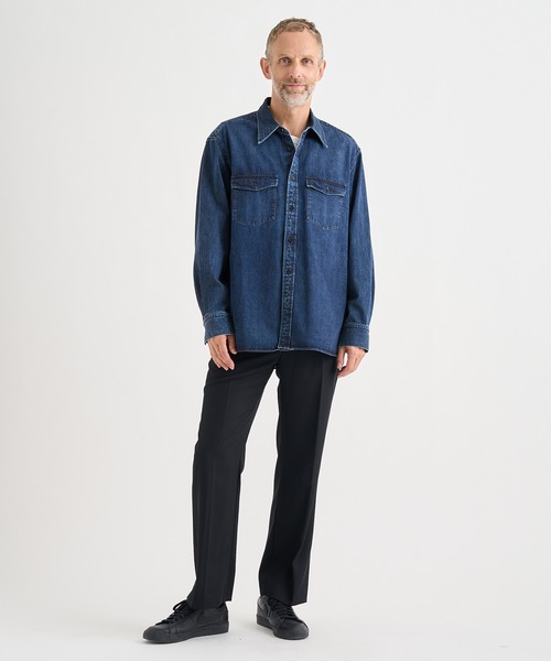 IRENISA(イレニサ)の「【irenisa/イレニサ】別注DENIM RELAX FIT DOUBLE POCKET SHIRT(シャツ/ブラウス・メンズ・ライトブルー・3/2)」の14枚目の写真