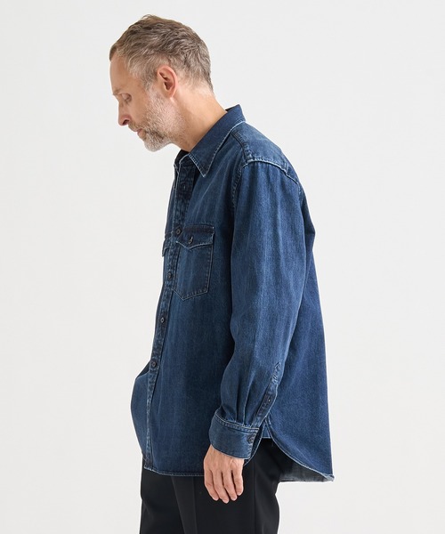 IRENISA(イレニサ)の「【irenisa/イレニサ】別注DENIM RELAX FIT DOUBLE POCKET SHIRT(シャツ/ブラウス・メンズ・ライトブルー・3/2)」の18枚目の写真