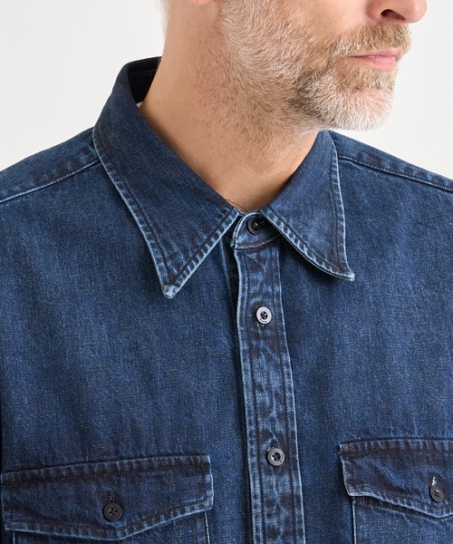 IRENISA(イレニサ)の「【irenisa/イレニサ】別注DENIM RELAX FIT DOUBLE POCKET SHIRT(シャツ/ブラウス・メンズ・ライトブルー・3/2)」の15枚目の写真