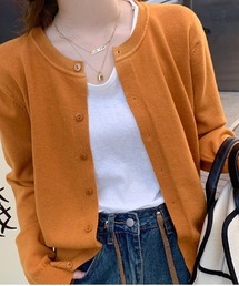 フロントボタンシンプルカーディガン