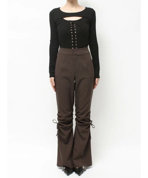 RESEXXY(リゼクシー)の「ポイントギャザースリムパンツ(その他パンツ・レディース・ブラック/ブラウン・FREE)」の13枚目の写真