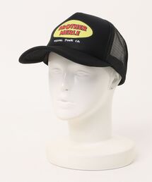 THRASHER（スラッシャー）の「Graphic Print Oval  MESH CAP/グラフィックプリント メッシュキャップ トラッカーハット ストリート Y2K レトロ ユニセックス 帽子（キャップ）」