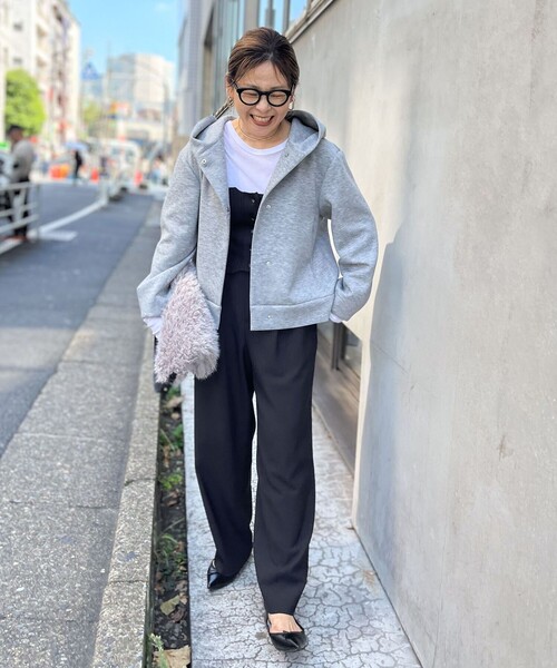 セットアップ対応》ウォッシャブルエアボールフードブルゾン（ブルゾン